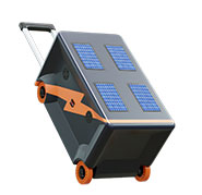 Portable solar generator providing household power