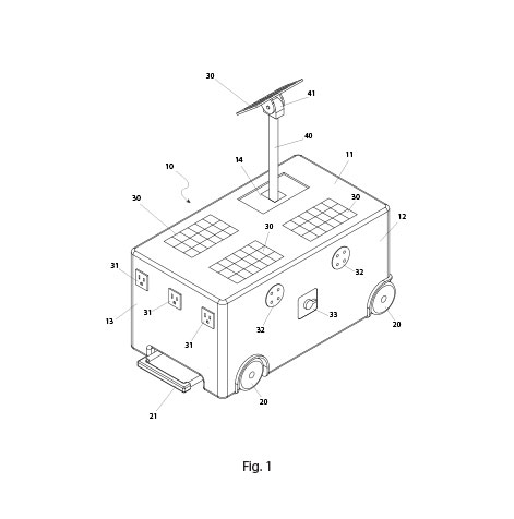 Patent paperwork for the Portable Power Snatch Solar Power Generator
